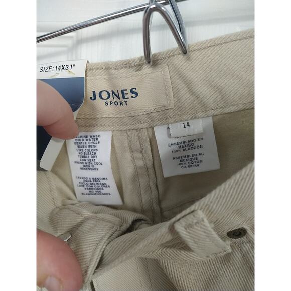 Jones Sport Woman 14 Jeans Classic Fit Tan Straight Casual Denim Pant - Picture 5 of 8